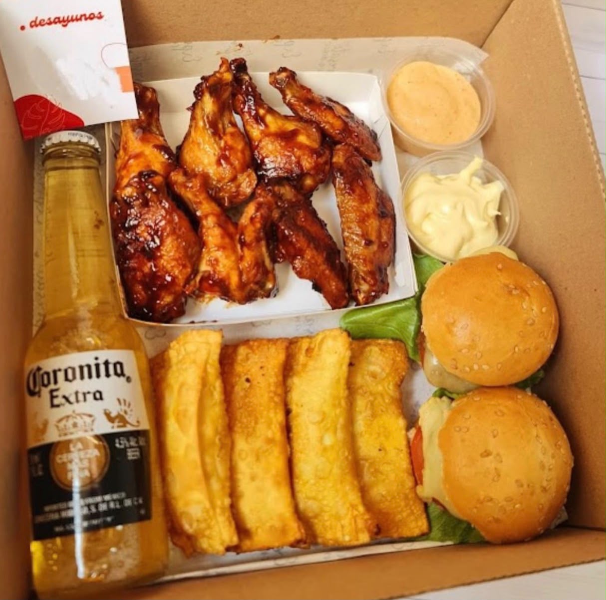 Box Alitas y Cerveza para Él – desayuno sorpresa a domicilio